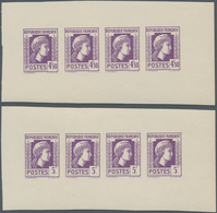 Frankreich: 1944, Definitives "Marianne", Not Issued, Group Of Ten Imperforate Panes Of Four Stamps - Autres & Non Classés