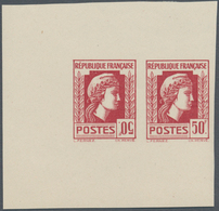 Frankreich: 1944, Definitives "Marianne", Not Issued, 50fr. Brownish Red, Imperforate Essay, Horizon - Autres & Non Classés