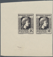 Frankreich: 1944, Definitives "Marianne", Not Issued, 50fr. Brownish Black, Imperforate Essay, Horiz - Autres & Non Classés