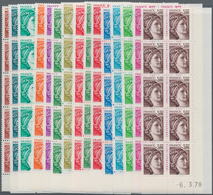 Frankreich: 1977/1978, Definitives 'Sabinerin' Complete Set Of 15 Different Values All WITHOUT PHOSP - Altri & Non Classificati