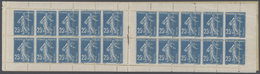 Frankreich - Markenheftchen: 1921, 25 C. Säerin, Komplettes Heftchen, Zähnung Sehr Stark Nach Links - Autres & Non Classés