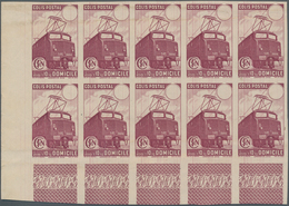 Frankreich - Postpaketmarken: 1945, Timbres De Prestation, Not Issued "Domicile" Claret With Blank V - Autres & Non Classés