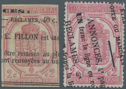 Frankreich - Zeitungsmarken: 1868 (ca): 2 C Newspaper Stamps, Imperofrated And Perforated, Each Supe - Journaux