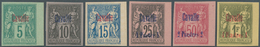 Französische Postdampfer-Agenturen: Kawala: 1893. CAVALLE. Série Complète De 6 Non Dentelés Sur Papi - Otros & Sin Clasificación