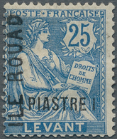 Französische Besetzung I. WK - Insel Ruad: 1916, 1pi. On 25c. Blue, Fresh Colour And Well Perforated - Autres & Non Classés