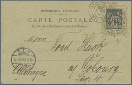 Frankreich - Ganzsachen: 1900, "PARIS EXPOSITION UNIVERSELLE" 10 C Black Postal Stationery Card/pict - Andere & Zonder Classificatie