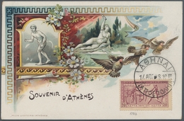 Griechenland: 1906, "20 L. Inbetween Olympic Games" With Special Cancellation AOHNAI 14 APR 06 On Co - Autres & Non Classés