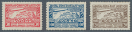 Griechenland: 1930, Italienfahrt Des Luftschiffes Graf Zeppelin, Postfrischer Satz, 120 Dr. Mit Teil - Andere & Zonder Classificatie