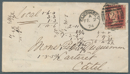 Großbritannien: 1874, Local GUERNSEY Cover With Full Contents Addressed To Carteret Castle, Franked - Sonstige & Ohne Zuordnung