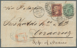 Großbritannien: 1856, 1 Penny Dark-rose Plate 170 And 1 Sh Light-green Plate 8 Cancelled "15" On Fol - Otros & Sin Clasificación