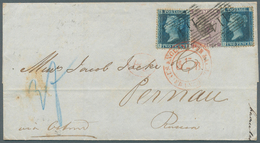 Großbritannien: 1863, Destination ESTONIA/RUSSIA From SCOTLAND: Folded Cover From Dundee To Pernau, - Other & Unclassified