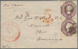 Großbritannien: 1855, Embossed 6d. Dull Lilac, Two Copies In Fresh Colour And Normally Cut, Correct - Other & Unclassified