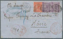 Großbritannien: 1869 (July 2), Registered Letter From Liverpool To Havre, France Via London And Cala - Other & Unclassified