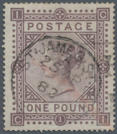 Großbritannien: 1878, £1 Brown-lilac, Wm Maltese Cross, Fine Used Copy With Clear C.d.s. "ST.JAMES . - Andere & Zonder Classificatie