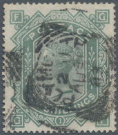 Großbritannien: 1867/1883, 10s. Greenish Grey, Wm Large Anchor, Fine Used Copy. SG £4500. - Andere & Zonder Classificatie