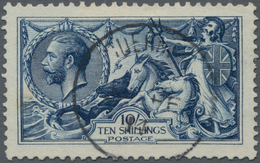 Großbritannien: 1913, Sea Horses (Waterlow), 10s. Indigo-blue, Deep Intense Colour And Normal, Sligh - Other & Unclassified