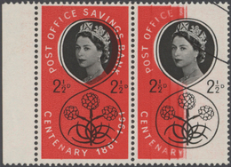 Großbritannien: 1961, 2½ D. Post Office Savings Bank, Horizontal Pair With Left Margin, Right Stamp - Andere & Zonder Classificatie