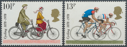 Großbritannien: 1978, 10½ P. And 13 P. Bicycle With Shifted Printing Of Golden Colour (Queen's Head) - Andere & Zonder Classificatie