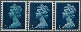 Großbritannien - Machin: 1969, 1 Sh. 6 D. Phophor Coated Paper Showing Variety "Prussian Blue Omittt - Machins