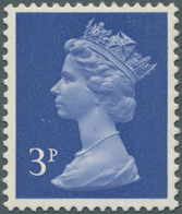 Großbritannien - Machin: 1972, 3 P. Ultramarine PCP+2B/PVA, Experimental "all Over" Phosphor Stamp S - Série 'Machin'