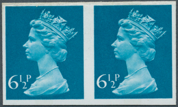 Großbritannien - Machin: 1975, 6½ P. Greenish Blue, Imperforated Horiz. Pair, Unmounted Mint. - Machins