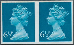 Großbritannien - Machin: 1975, 6½ P. Greenish Blue, Imperforated Horiz. Pair, Unmounted Mint. - Série 'Machin'