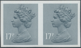 Großbritannien - Machin: 1983, 17 P. Grey-blue, Imperforated Horiz. Pair, Unmounted Mint. - Machin-Ausgaben