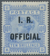 Großbritannien - Dienstmarken: 1890, Inland Revenue, 10s. Ultramarine, Well Perforated, Mit Original - Oficiales