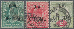 Großbritannien - Dienstmarken: 1902/1903, Office Of Works, KEVII ½d. Blue-green, 1d. Scarlet And 2d. - Service