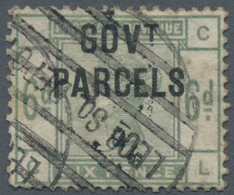 Großbritannien - Dienstmarken: 1886, Govt.Parcels, QV 6d. Dull Green, Relatively Fresh Colour, Fine - Oficiales