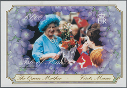 Großbritannien - Isle Of Man: 1999. IMPERFORATE Souvenir Sheet "The Queen Mother Visits The Isle Of - Isola Di Man