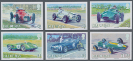 Großbritannien - Isle Of Man: 2008. Complete Set "British Motor Racing Drivers" (6 Values) In IMPERF - Man (Eiland)