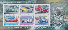 Großbritannien - Isle Of Man: 2008. IMPERFORATE Souvenir Sheet "Historical Racing Cars" Showing "Ast - Man (Ile De)