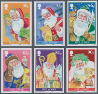 Großbritannien - Isle Of Man: 2009. Complete Set "Christmas" (6 Values) In IMPERFORATE Single Stamps - Isla De Man