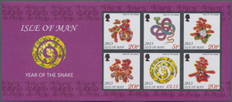 Großbritannien - Isle Of Man: 2013. IMPERFORATE Souvenir Sheet For The Issue "Chinese New Year: Year - Man (Eiland)