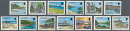 Großbritannien - Jersey: 1989. Complete Definitives Issue (landscapes), 13 Values, In IMPERFORATE Si - Jersey