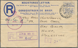 Britische Militärpost In Ägypten: 1942: South African Postal Stationery Registered Envelope 4d. Plus - Autres & Non Classés