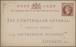 Großbritannien - Ganzsachen: Ca. 1880 Unused Double Preprinted Postal Stationery Card, Very Unusual - Otros & Sin Clasificación