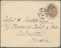 Großbritannien - Ganzsachen: 1905-06: Postal Stationery Cutouts QV 1d. Even On Three Covers From A C - Sonstige & Ohne Zuordnung