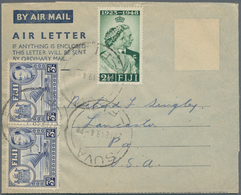 Großbritannien - Ganzsachen: 1949 Commercially Used Aerogram With Dotted Address Lines 6d KG VI. Fro - Andere & Zonder Classificatie