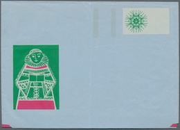 Großbritannien - Ganzsachen: 1968, Aerogram 9d Christmas, Missing Blue And Yellow Colours, No Addres - Autres & Non Classés