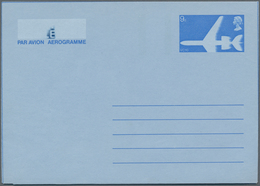 Großbritannien - Ganzsachen: 1968, Aerogram 9d Missing Dark-blue Color, Therefore Imprinted Stamp Wi - Autres & Non Classés