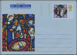 Großbritannien - Ganzsachen: 1970 Unused Aerogram 9d Christmas "Stained Glass", Missing Purple Colou - Autres & Non Classés