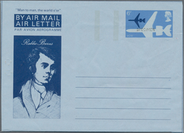 Großbritannien - Ganzsachen: 1975 Three Unused Aerograms 6p Robert Burns Writer, Different Paper (in - Other & Unclassified