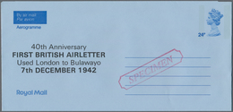 Großbritannien - Ganzsachen: 1982 Unused Aerogram With Additional Printing 40th Anniversary First Br - Other & Unclassified