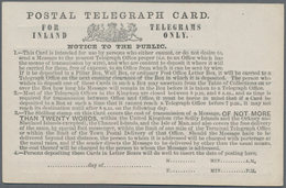 Großbritannien - Besonderheiten: 1870 (ca.) Unused Form Of A Postal Telegraph Card, Nice Item In Ver - Altri & Non Classificati