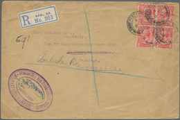 Großbritannien - Besonderheiten: 1921: Registered Envelope Addressed To England Bearing Great Britai - Andere & Zonder Classificatie