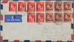 Großbritannien - Besonderheiten: LUNDY: 1951, Eight Stamps With Overprint "BY AIR" Tied By Frame Pos - Andere & Zonder Classificatie