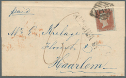 Irland: 1845 (Nov 24), Entire Letter From Dublin To Haarlem, Netherlands Franked By 1841 1d Red-brow - Cartas & Documentos