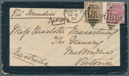 Irland: 1872 (Sep 6), Destination AUSTRALIA: Mourning Cover From Dublin To Melbourne Via Brindisi, F - Lettres & Documents